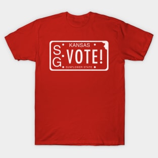 Vote! Vintage Kansas License Plate T-Shirt
